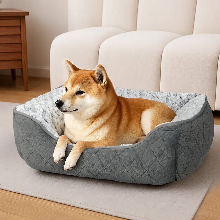 Goslash Picks Pet Dog Calming Bed Fluffy Washable Cushion L