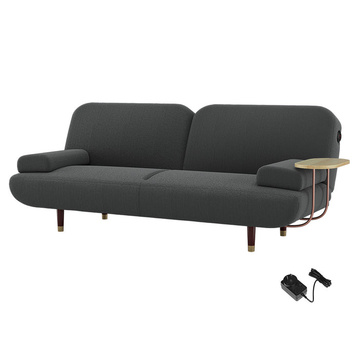 Convertible Sofabed With Usb Charge And Side Table