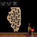 Illinois Wine Cork Map