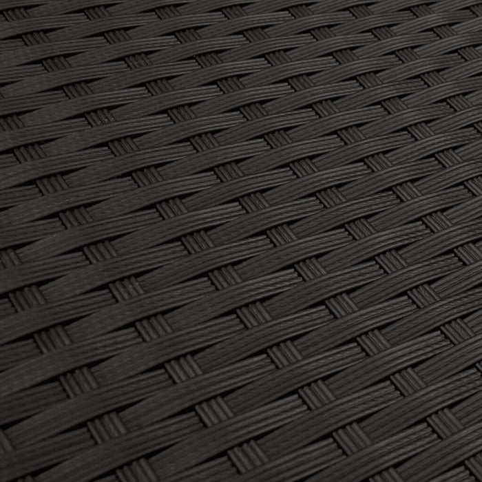 5 Piece Garden Sofa Set With Cushions Black Poly Rattan Txpntlb