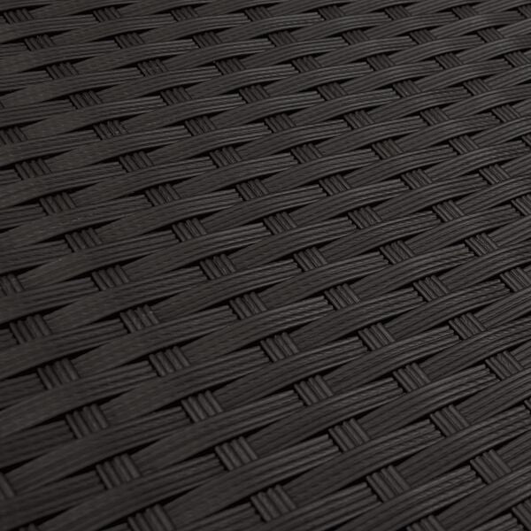 5 Piece Garden Sofa Set With Cushions Black Poly Rattan Txpkonl