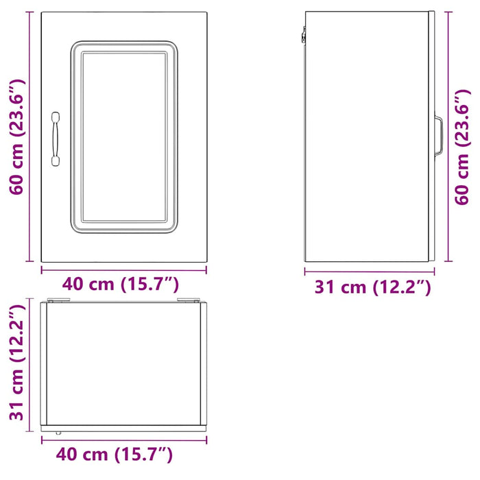 Kitchen Wall Cabinet Kalmar Black Engineered Wood Nptpan