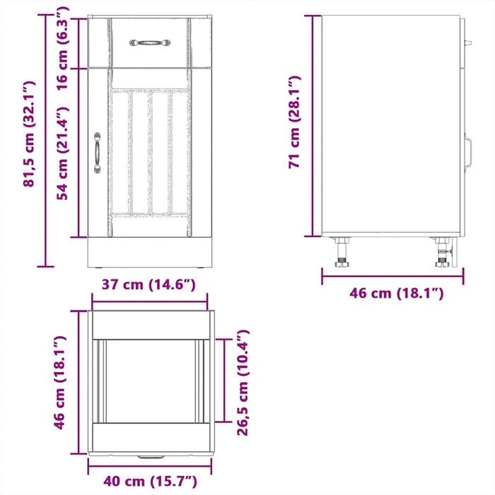 Kitchen Base Cabinet Lucca Glossy Look White Engineered Wood Nptibk