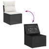 3 Piece Garden Sofa Set With Cushions Black Poly Rattan Txpnkki