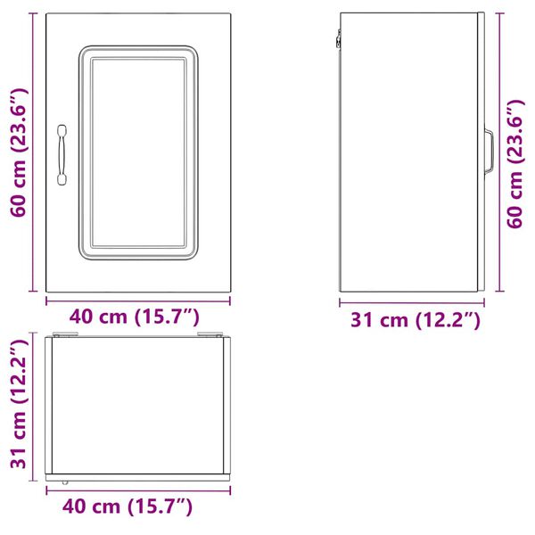 Kitchen Wall Cabinet Kalmar Glossy Look White Engineered Wood Nptpak