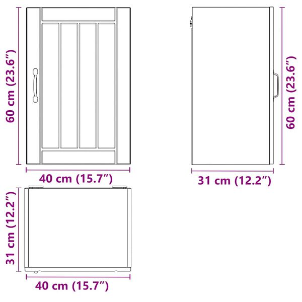 Kitchen Wall Cabinet Lucca Black Engineered Wood Nptinn