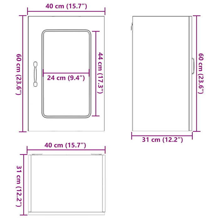 Kitchen Wall Cabinet With Glass Door Kalmar Glossy Look White Engineered Wood Nptpxk