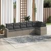 6 Piece Garden Sofa Set With Cushions Grey Poly Rattan Txonknb