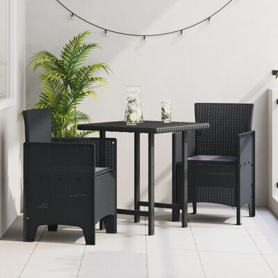 Garden Chairs With Cushions 2 Pcs Anthracite Poly Rattan Naiapo