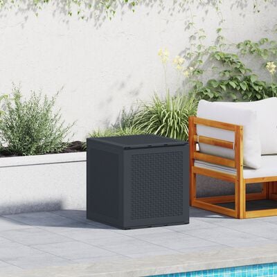 Garden Storage Box Anthracite 55X53X57 Cm Pp Nibpik