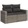 6 Piece Garden Sofa Set With Cushions Grey Poly Rattan Txonknb