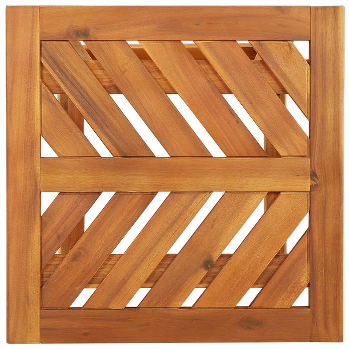 Garden Bistro Set 3 Pcs Brown Solid Acacia Wood Topaoxb