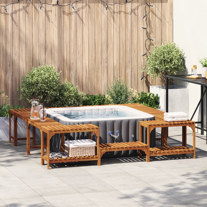 Hot Tub Surround Brown 230 X 230 Cm Tttaila