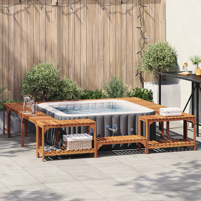 Hot Tub Surround Brown 250 X 250 Cm Tttailp