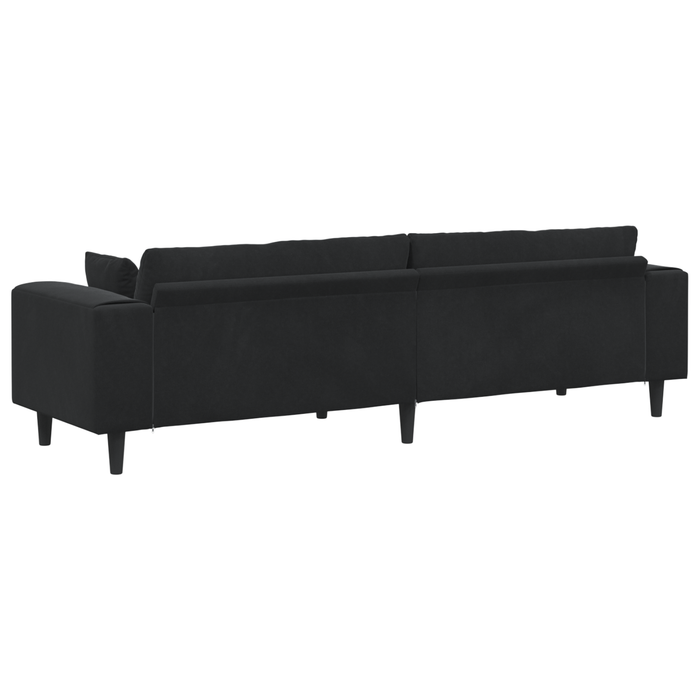 Velvet Sofa With Cushion With Pillow Black 208 Cm Velvet Tttpopn