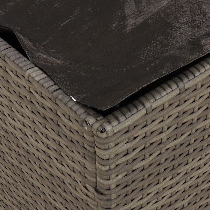 Outdoor Storage Box Grey And Dark Grey Rattan Large Storage Tlpaob