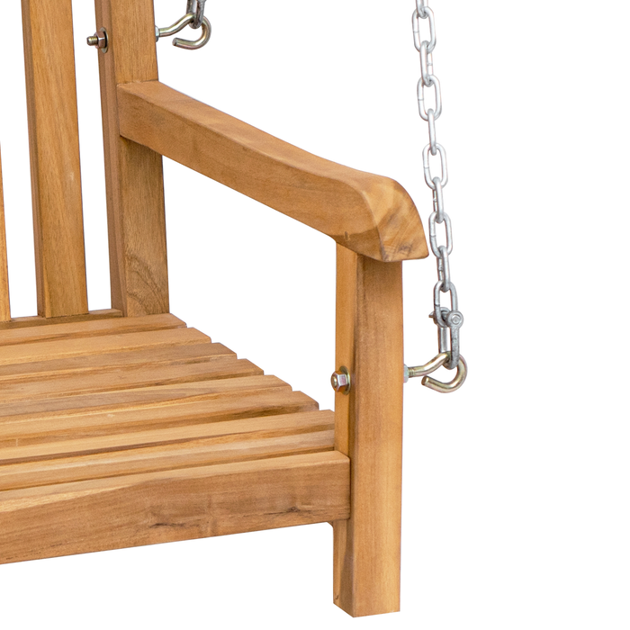 Swing Bench Other Brown 114 X 60 X 64 Cm Solid Teak Wood Axbboklk