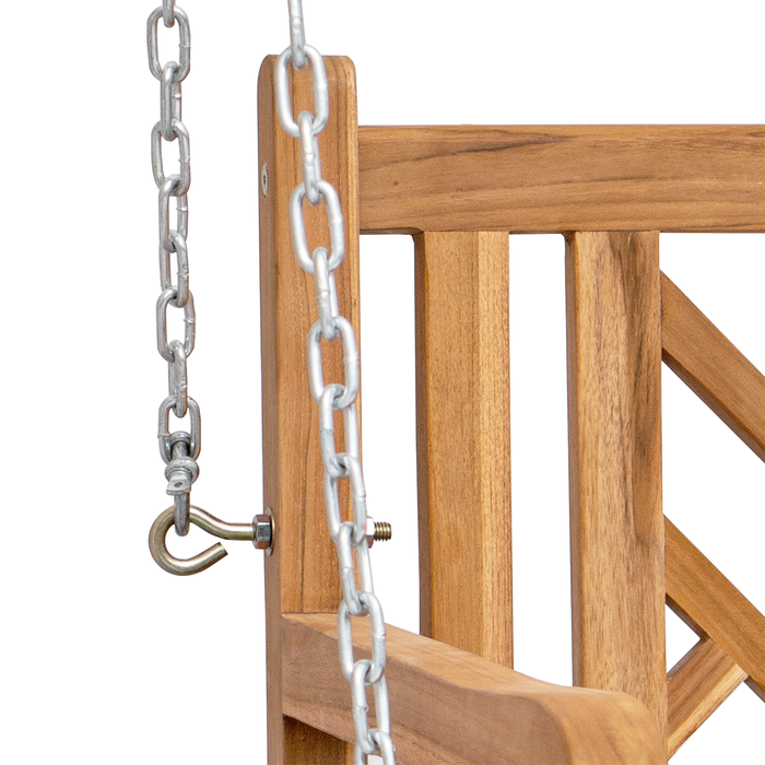 Swing Bench Other Brown 114 X 60 X 64 Cm Solid Teak Wood Axbboklk