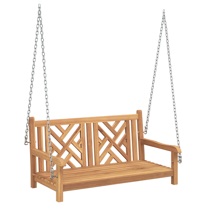 Swing Bench Other Brown 114 X 60 X 64 Cm Solid Teak Wood Axbboklk