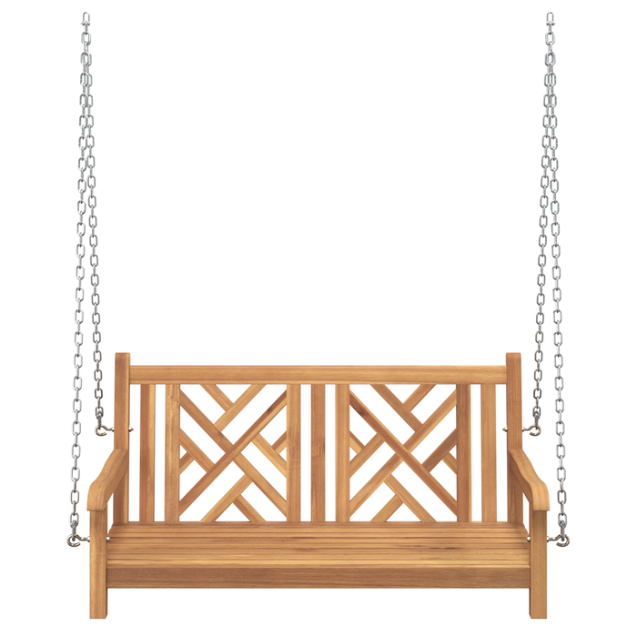 Swing Bench Other Brown 114 X 60 X 64 Cm Solid Teak Wood Axbboklk