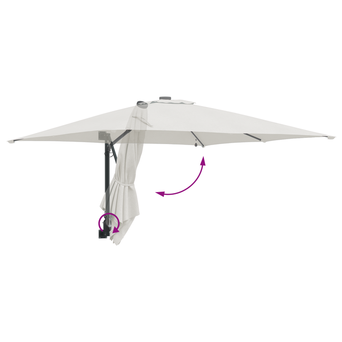 Garden Parasol Sand 248.5 X 247.5 X 160 Cm Fabric Axbbtxpo