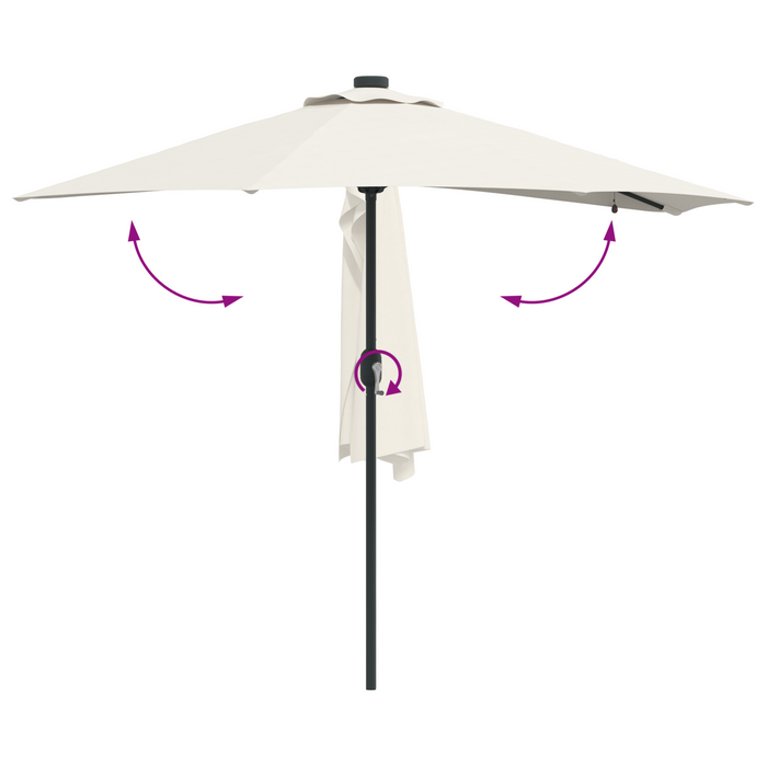Garden Parasol Sand 294 X 150 X 223 Cm Fabric Axbbtxpk