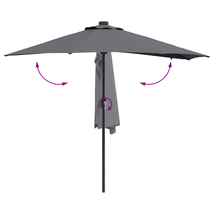 Garden Parasol Anthracite 294 X 150 X 223 Cm Fabric Axbbtxlo