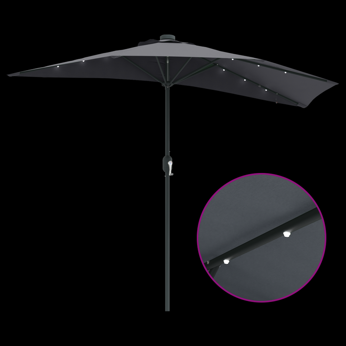 Garden Parasol Anthracite 294 X 150 X 223 Cm Fabric Axbbtxlo
