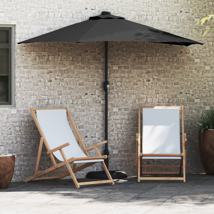 Garden Parasol Black 294 X 150 X 223 Cm Fabric Axbbtxlp