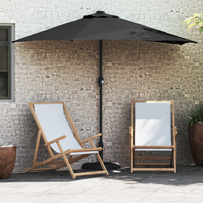 Garden Parasol Black 294 X 150 X 224 Cm Fabric Axbbtxit
