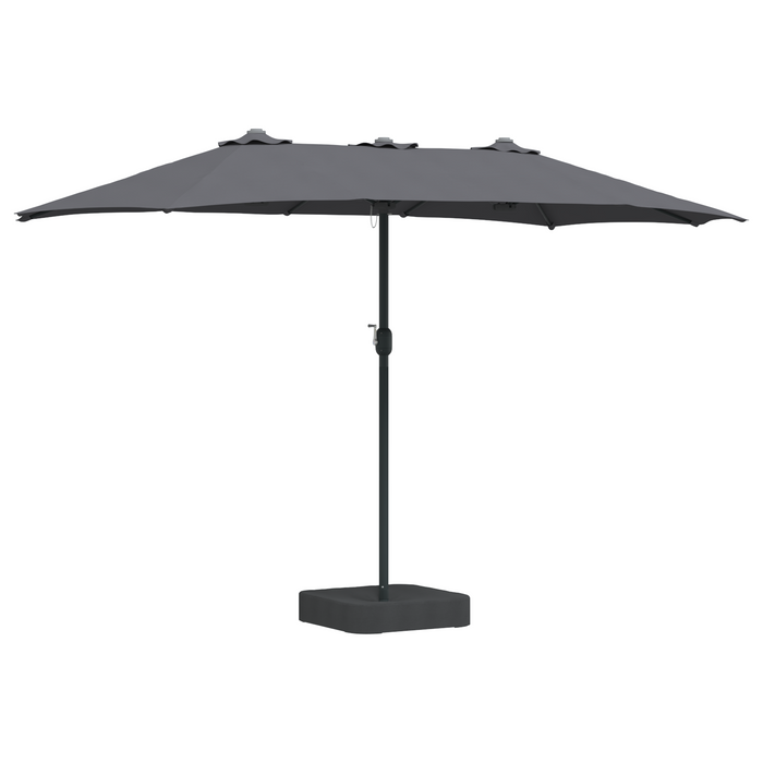 Garden Parasol Folding Anthracite 385 X 209 X 244 Cm Fabric Axbbtxii
