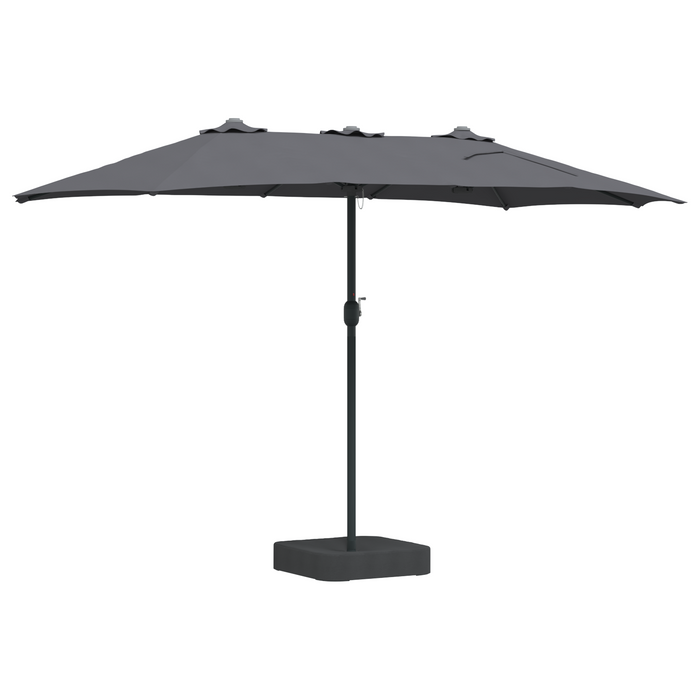 Garden Parasol Folding Anthracite 385 X 209 X 244 Cm Fabric Axbbtxii