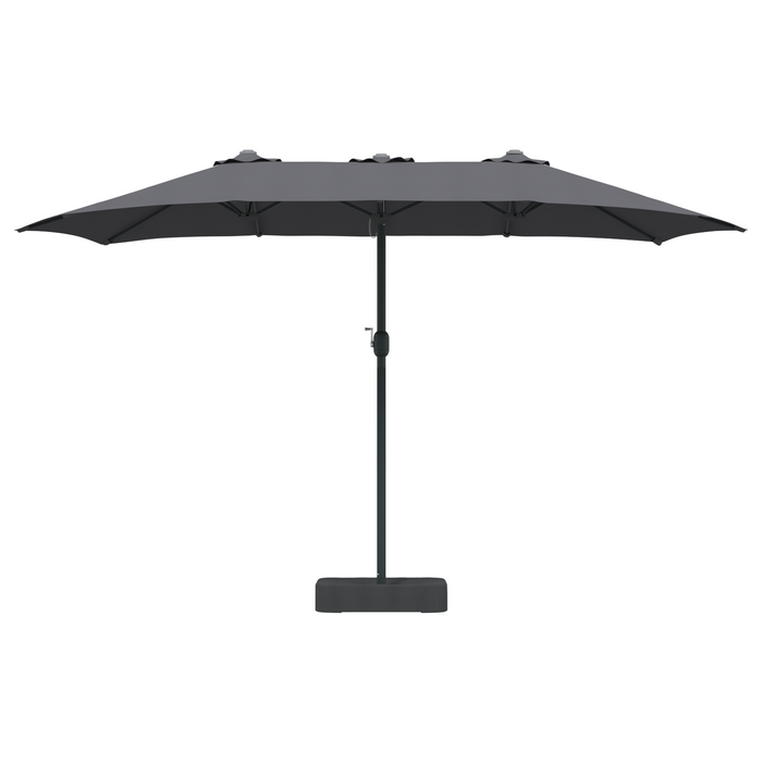 Garden Parasol Folding Anthracite 385 X 209 X 244 Cm Fabric Axbbtxii