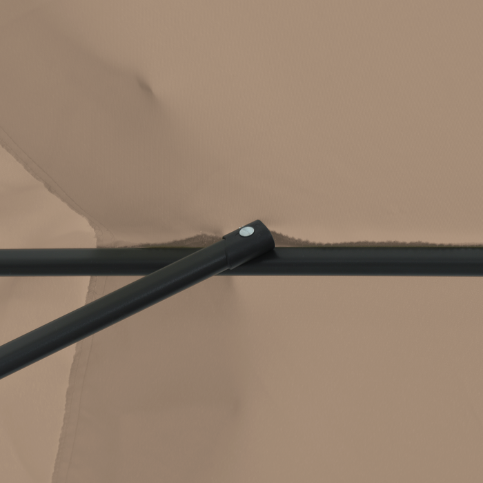 Garden Umbrella 395X245 Cm Taupe Axbbtltk