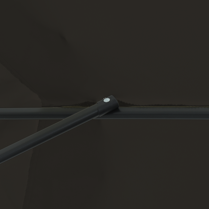 Garden Umbrella 395X245 Cm Black Axbbtlax