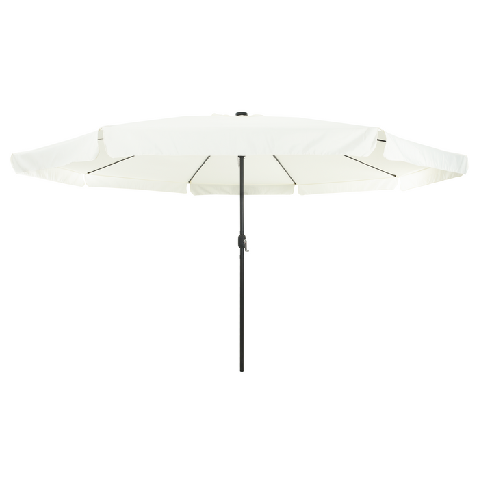 Garden Umbrella With Led Lights 395X245 Cm Sand White Axbbtlaa