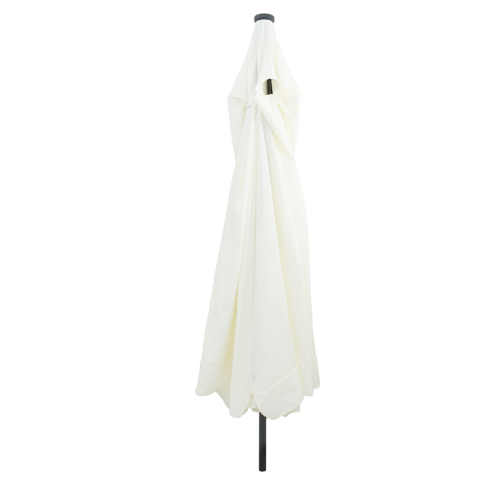 Garden Umbrella With Led Lights 395X245 Cm Sand White Axbbtlaa