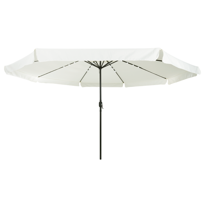 Garden Umbrella With Led Lights 395X245 Cm Sand White Axbbtlaa