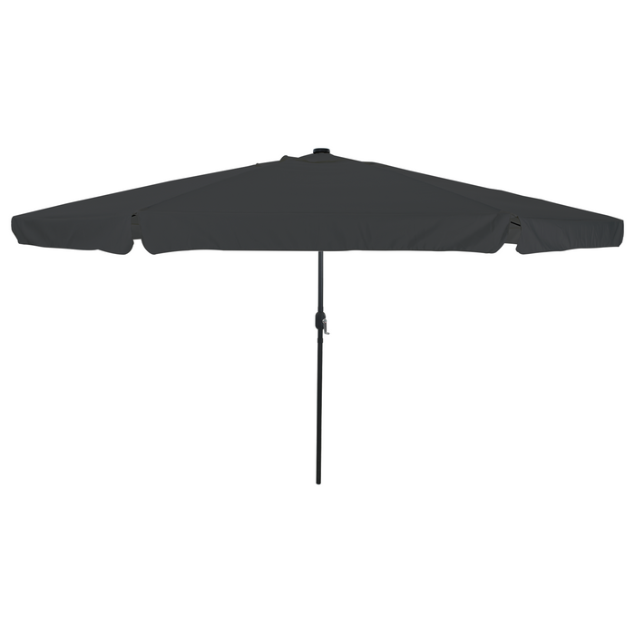 Garden Umbrella With Led Lights 395X245 Cm Charcoal Axbbtlal