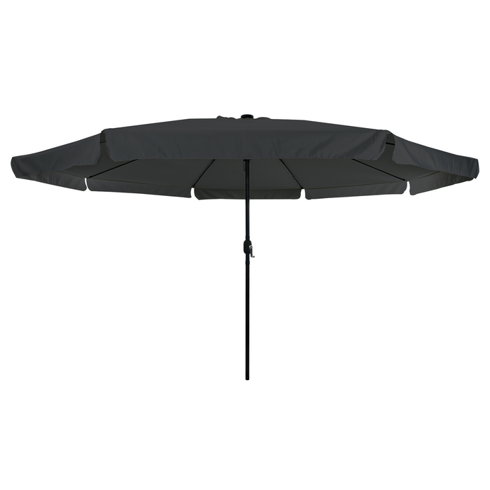 Garden Umbrella With Led Lights 395X245 Cm Charcoal Axbbtlal