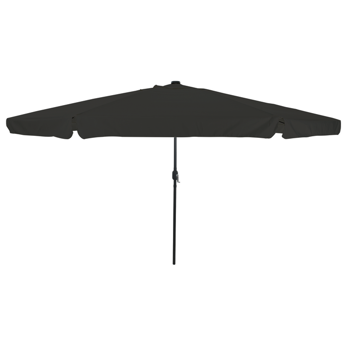 Garden Umbrella With Led Lights 395X245 Cm Black Axbbtlpb