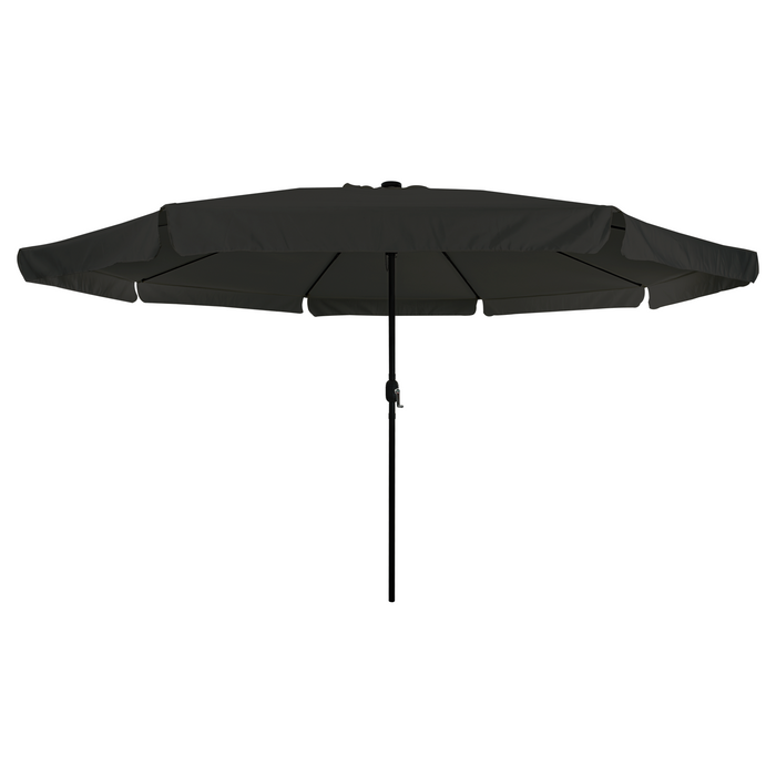 Garden Umbrella With Led Lights 395X245 Cm Black Axbbtlpb