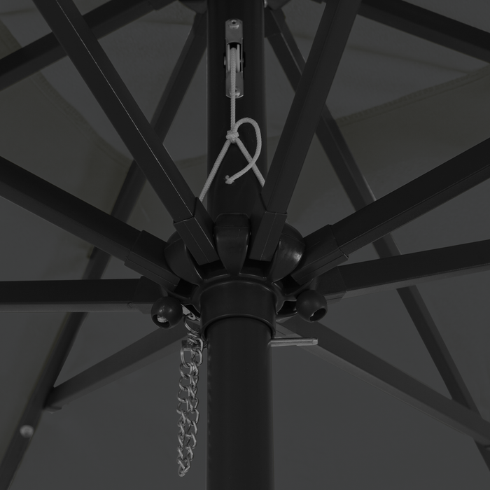 Square Garden Umbrella With Led Lights 295X245 Cm Charcoal Axbbtllx