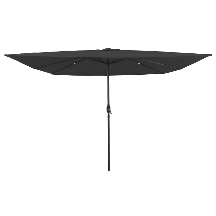 Square Garden Umbrella With Led Lights 295X245 Cm Charcoal Axbbtllx