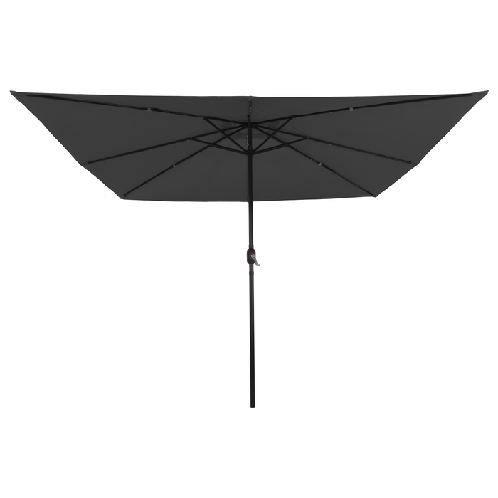 Square Garden Umbrella With Led Lights 295X245 Cm Charcoal Axbbtllx