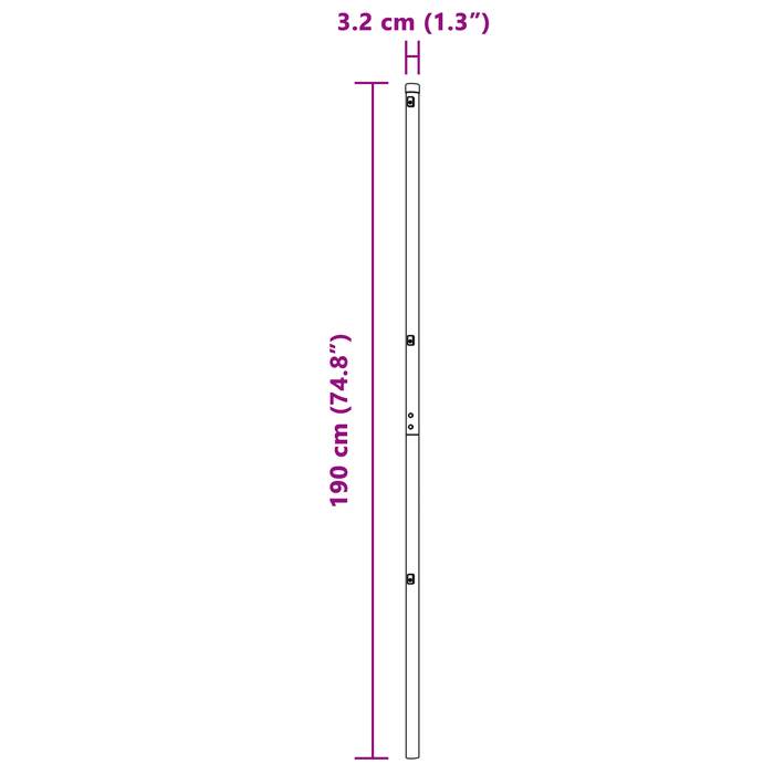 Fence Posts 13 Pcs Green Ø32 Mm 190 Cm Galvanised Steel Axbbaoki