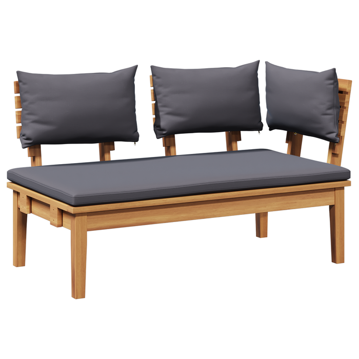 2 Piece Garden Bench Set Solid Wood Teak Axbbltkk