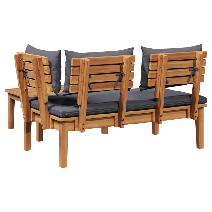 2 Piece Garden Bench Set Solid Wood Teak Axbbltkk