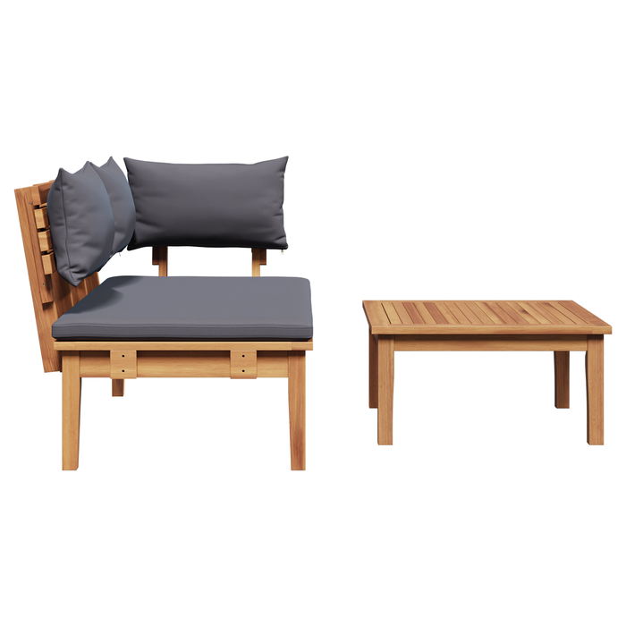2 Piece Garden Bench Set Solid Wood Teak Axbbltkk