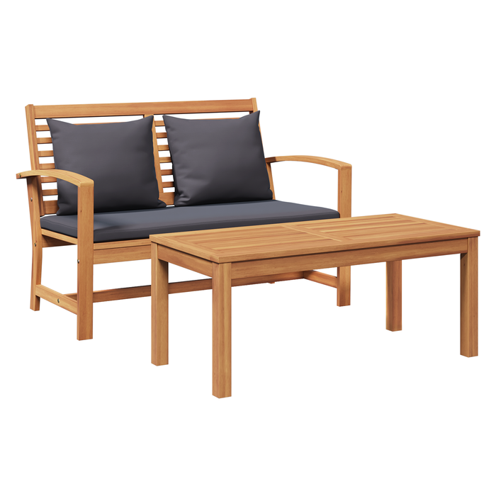 Garden Bench Brown 110 X 64 X 76.5 Cm Solid Teak Wood Axbblabi